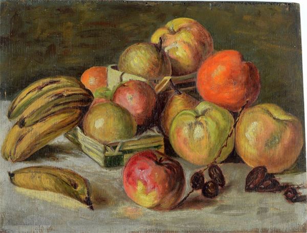 Anonimo, XX sec. - Still life with fruit