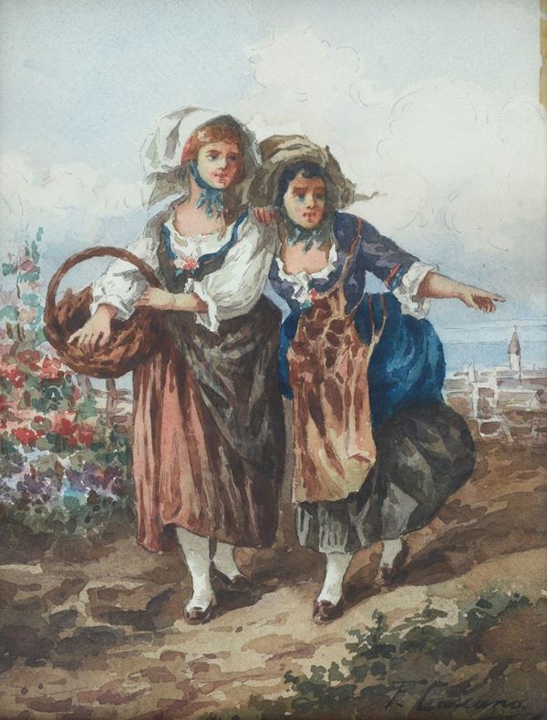 Attr. a Filippo Carcano - Shepherdesses