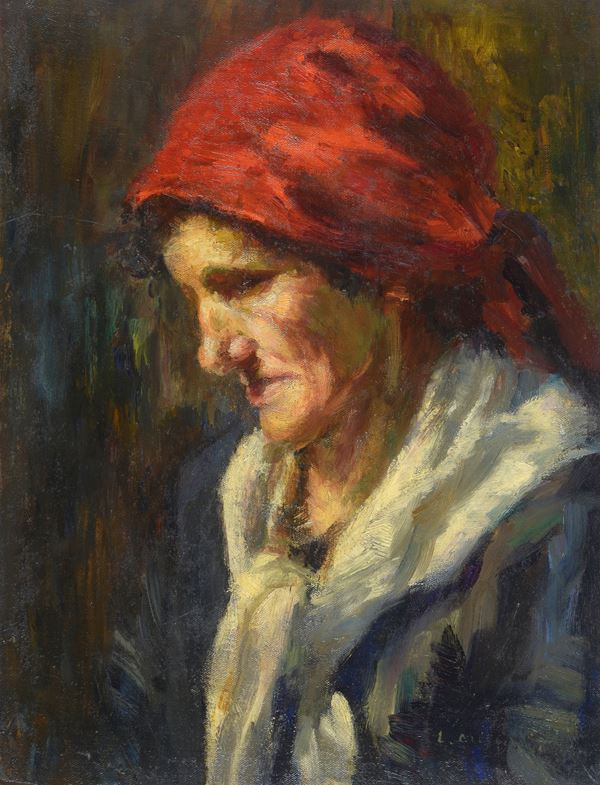 Anonimo, XIX - XX sec. - Portrait of an old woman
