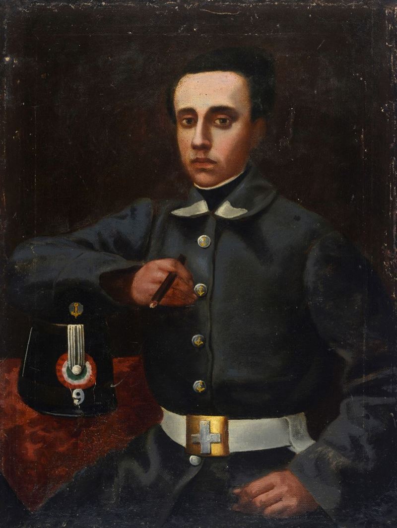 Anonimo, XIX Sec. - Ritratto di Soldato