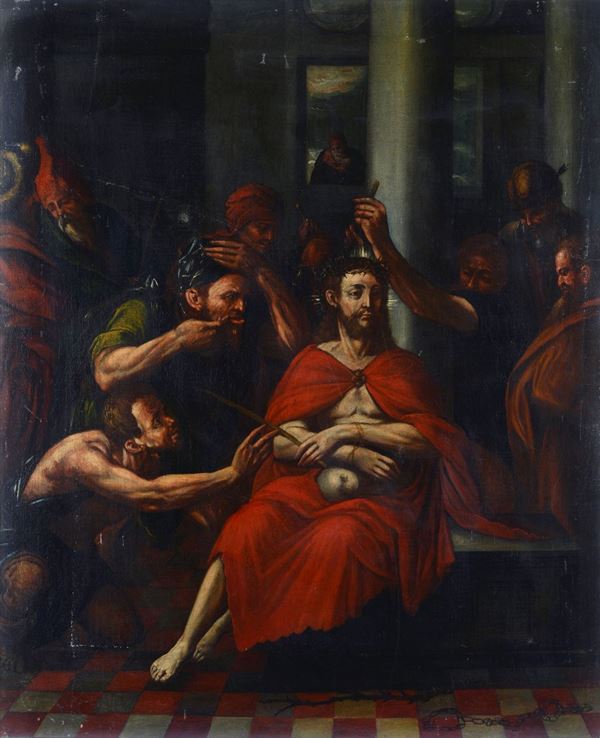 Scuola Fiamminga, XVII sec. - Cristo deriso