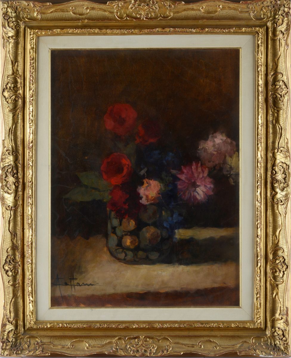 Achille Cattaneo - Vaso con Fiori