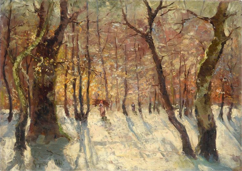 Attr. a Eugenio Viti - Sottobosco con Fascinaie