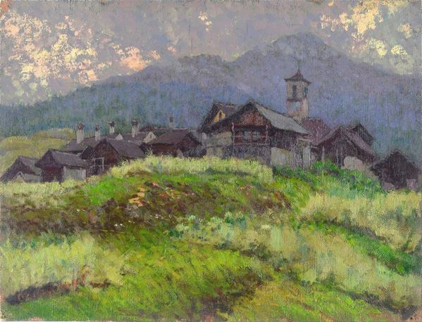 Anonimo, XX sec. - Mountain landscape