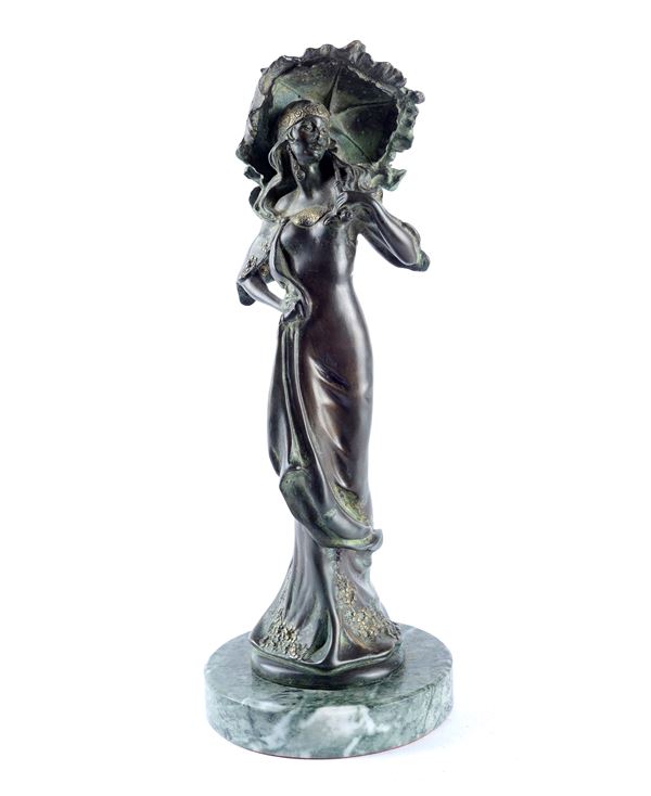 Anonimo, XX sec. - Woman with umbrella