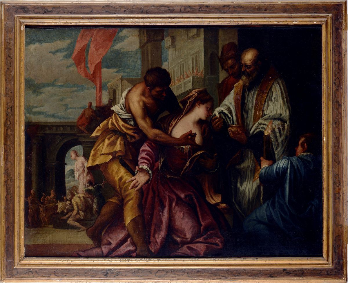 Anonimo, XVII Sec. - Martirio di Santa Giustina (da Paolo Veronese)