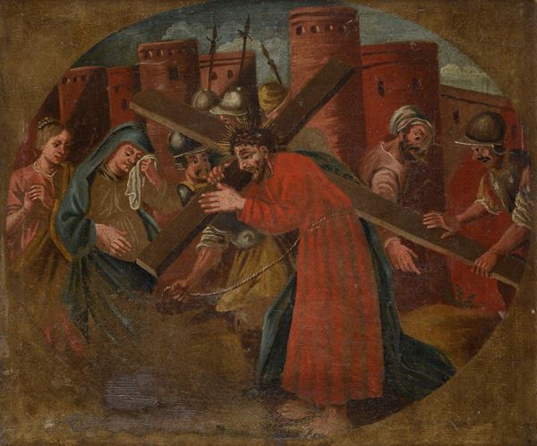Anonimo, XVIII sec. - Via Crucis - Gesù incontra sua madre