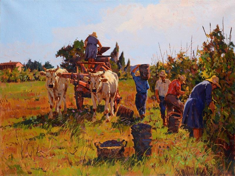 Angiolo Volpe - La Vendemmia