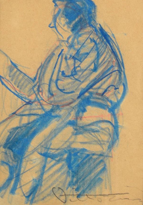 Anonimo, XX sec. - Seated woman