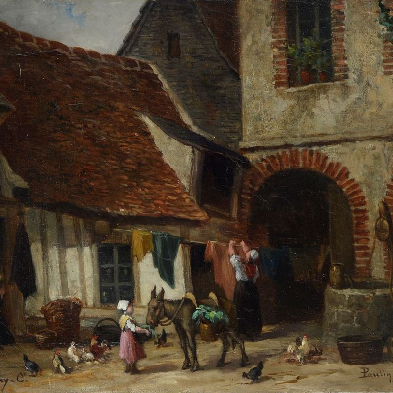 Edmond Ernest Paulin Hébert - Contadina e Asino