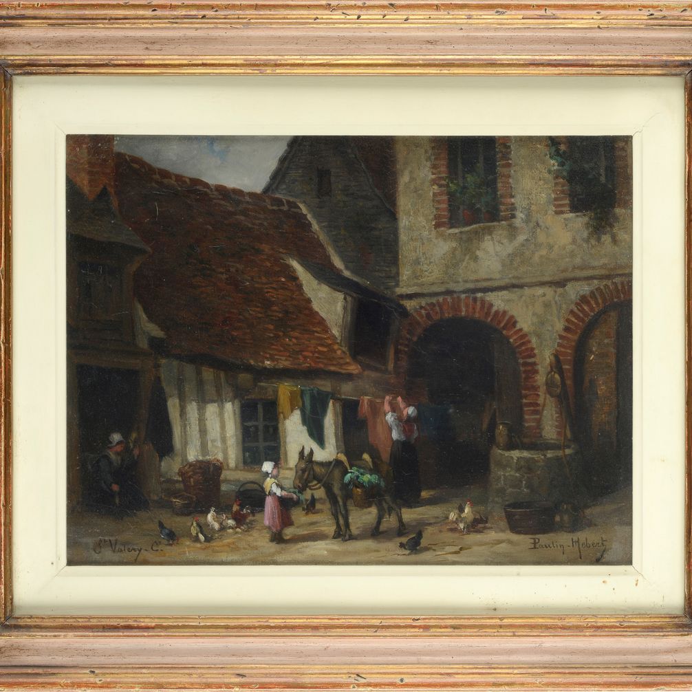 Edmond Ernest Paulin Hébert - Contadina e Asino