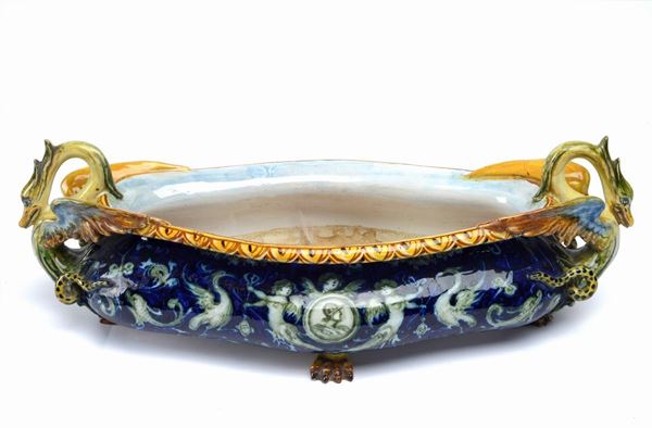 Centrotavola in maiolica