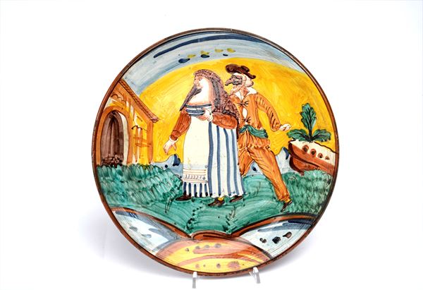 Piatto in maiolica  - Asta ARGENTI, ARREDI E OGGETTISTICA - Galleria Pananti Casa d'Aste