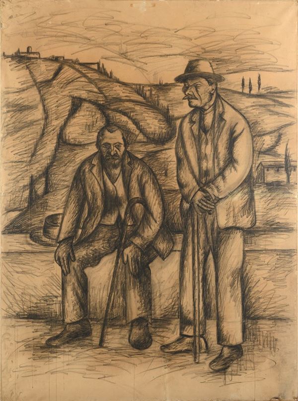 Ottone Rosai - Due sulla spalletta
