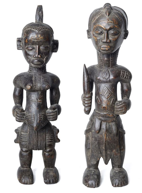 Pair of Bena Lulua sculptures