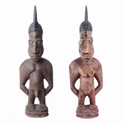 Coppia di Sculture Ibeji Yoruba