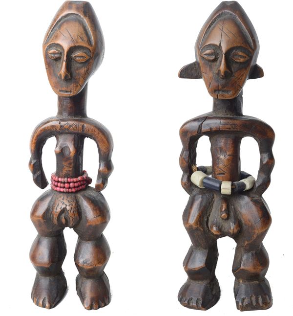 Pair of Azande sculptures