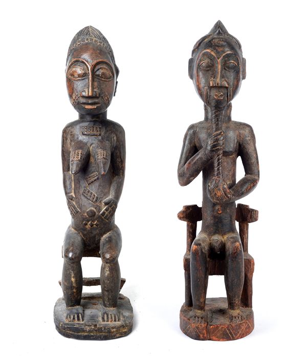 Pair of Baulé sculptures