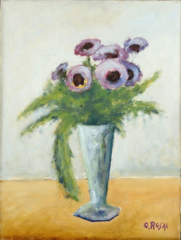 Ottone Rosai - Anemoni blu