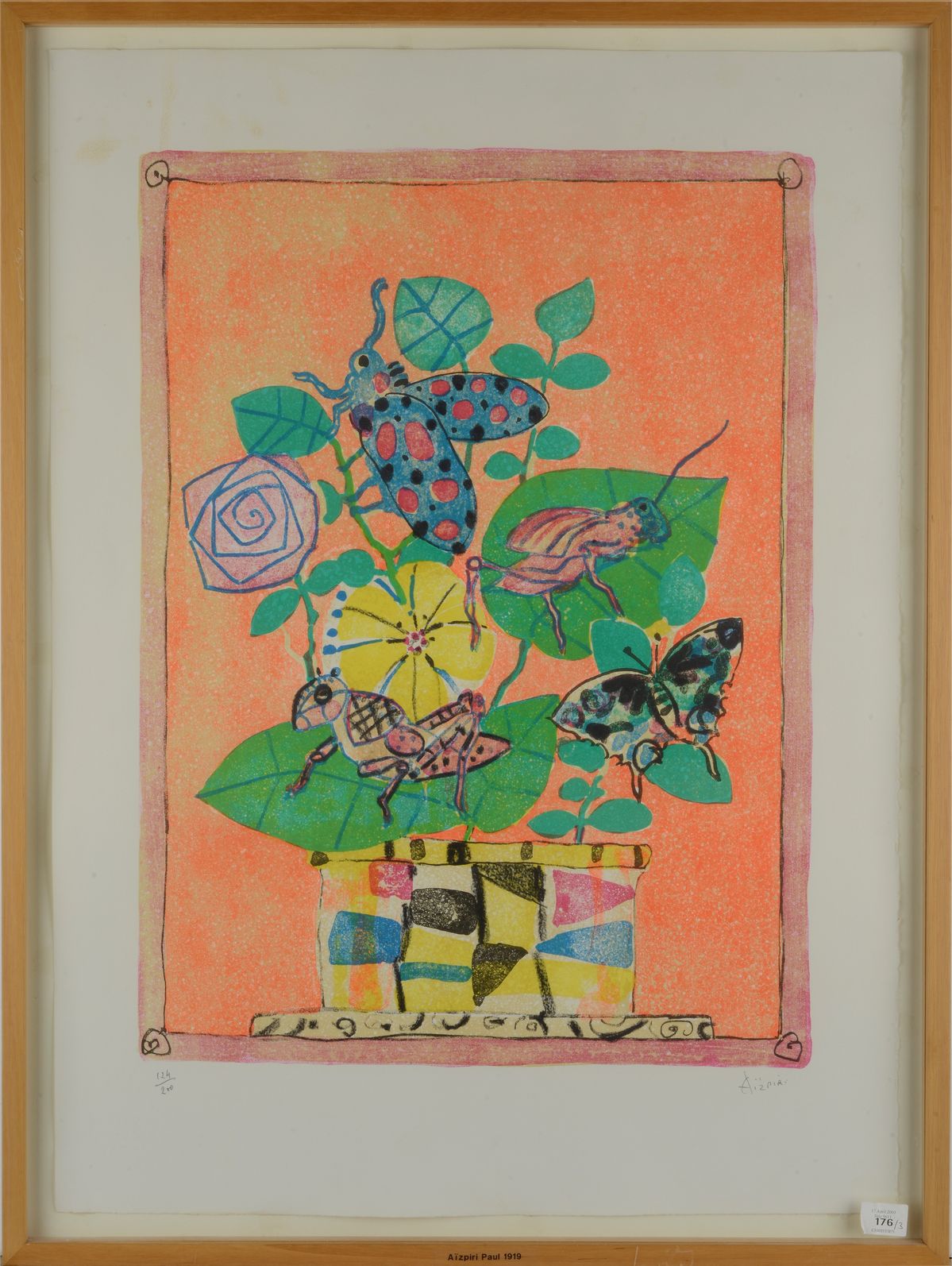 Paul Augustin Aizpiri - Fiori con Insetti