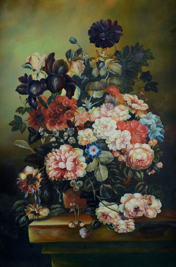Johan Laurentz  Jensen - Studio di natura morta con fiori