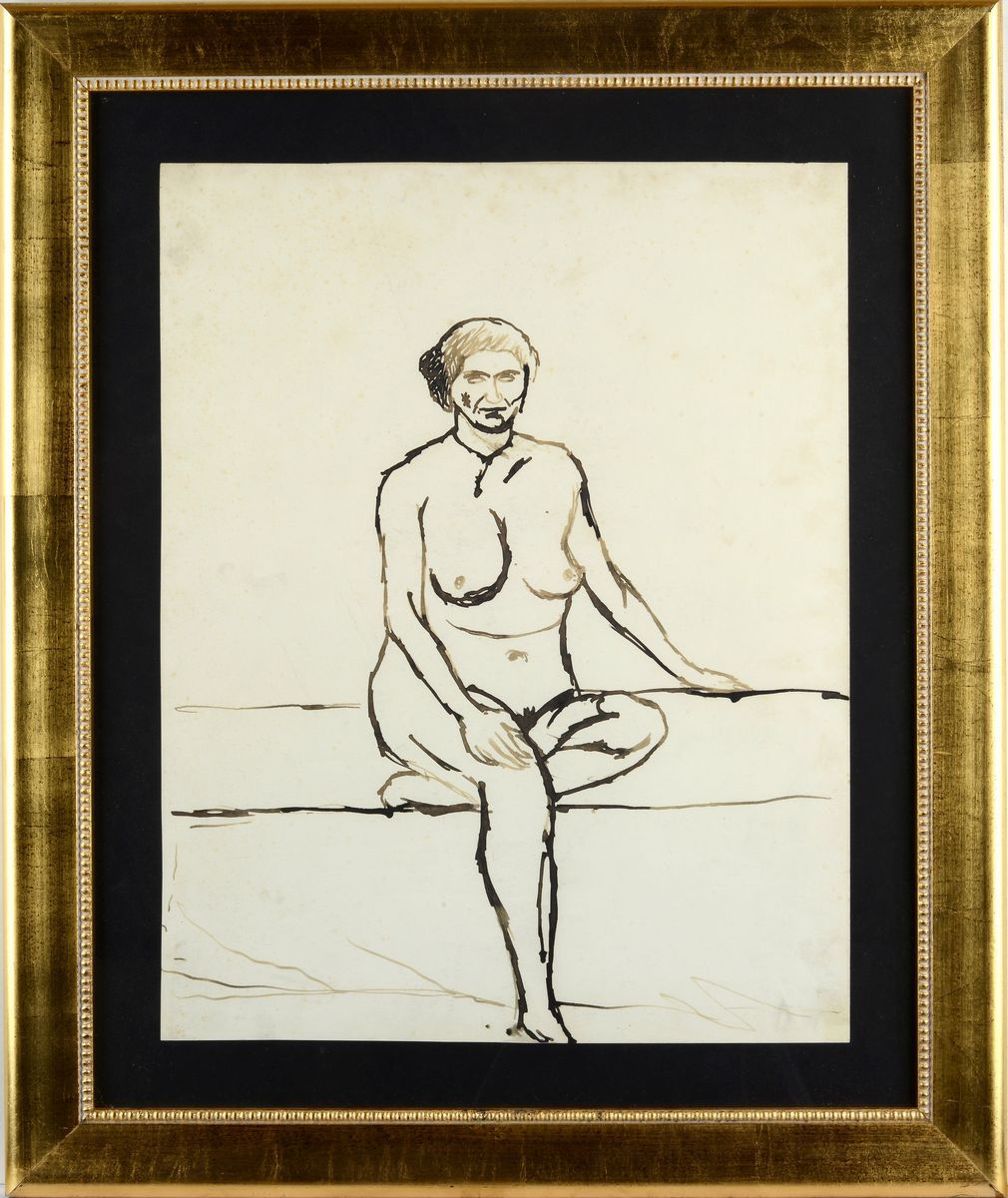 Ottone Rosai - Nudo di Donna Seduta