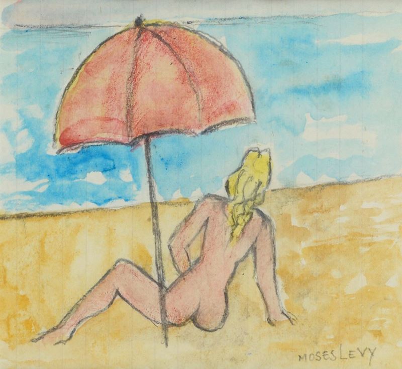 Moses Levy - Figura con Ombrellone