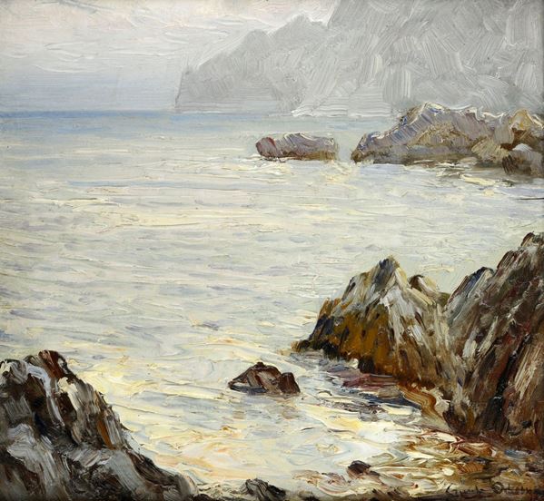 Guido Odierna - Marina con scogli