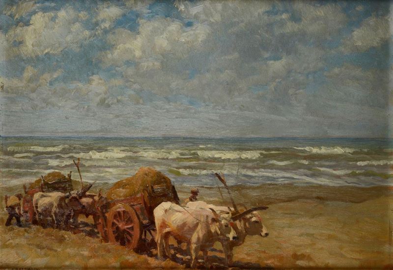 Augusto Bastianini - Renaioli sulla Spiaggia