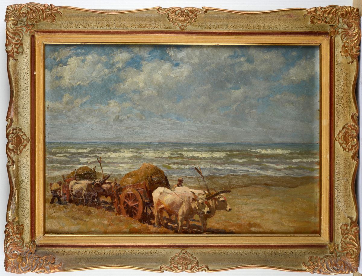 Augusto Bastianini - Renaioli sulla Spiaggia