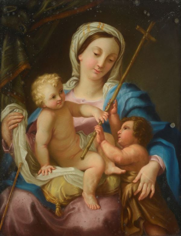 Anonimo, XVIII sec. - Madonna con Bambino e S. Giovannino