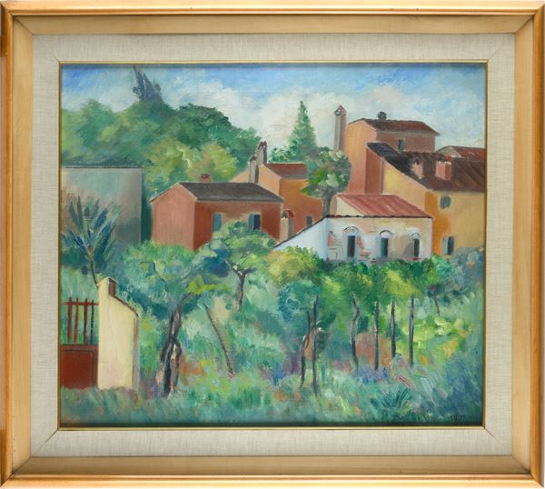 Achille Lega Dintorni della Mensola (1932) Olio su tela Asta ARTE