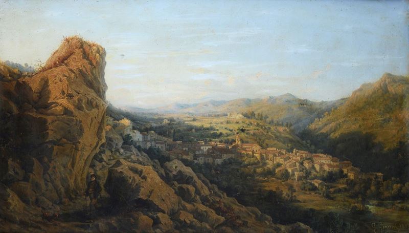 Girolamo Gianni - Paesaggio con Viandante