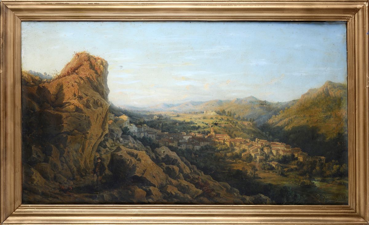 Girolamo Gianni - Paesaggio con Viandante