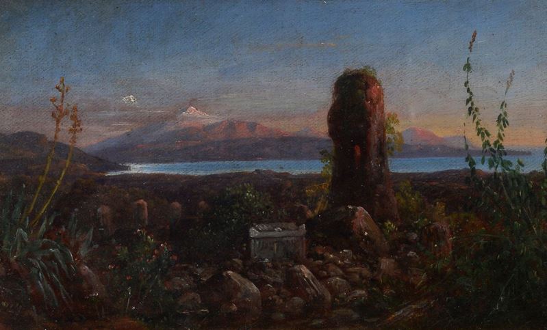 Ercole Gigante - Paesaggio con Montagne sullo Sfondo