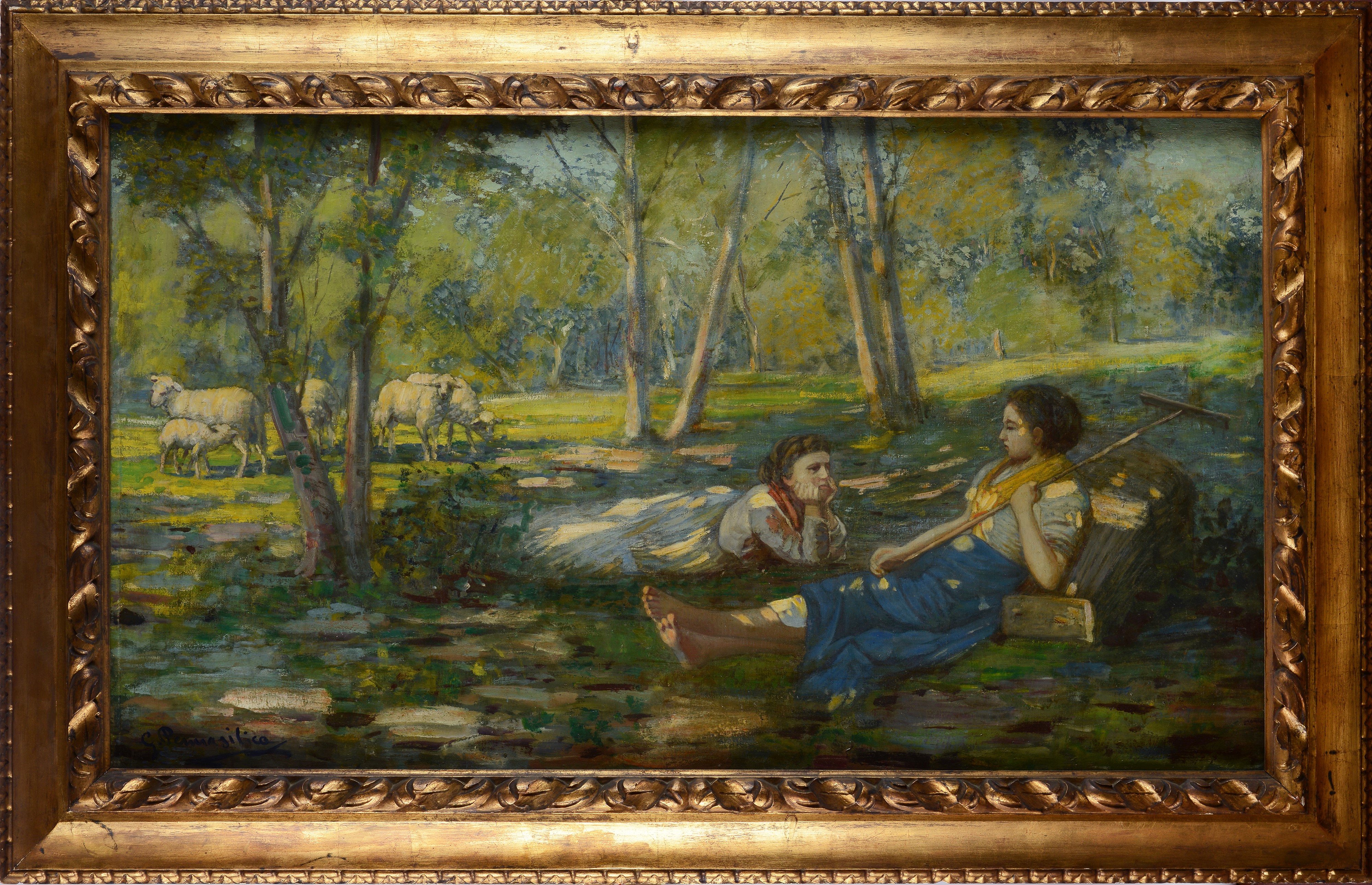 Giuseppe Pennasilico - Paesaggio con Pastorelle