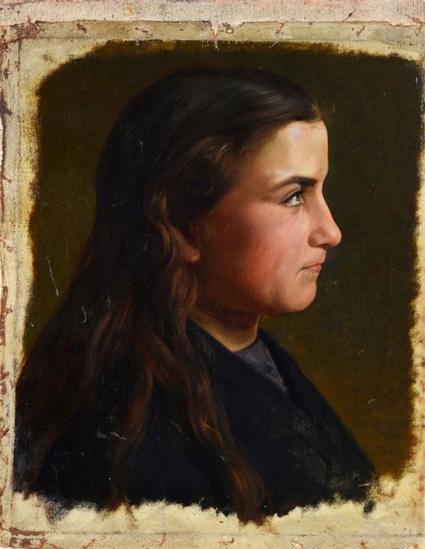 Anonimo, XIX sec. - Profile of a young man