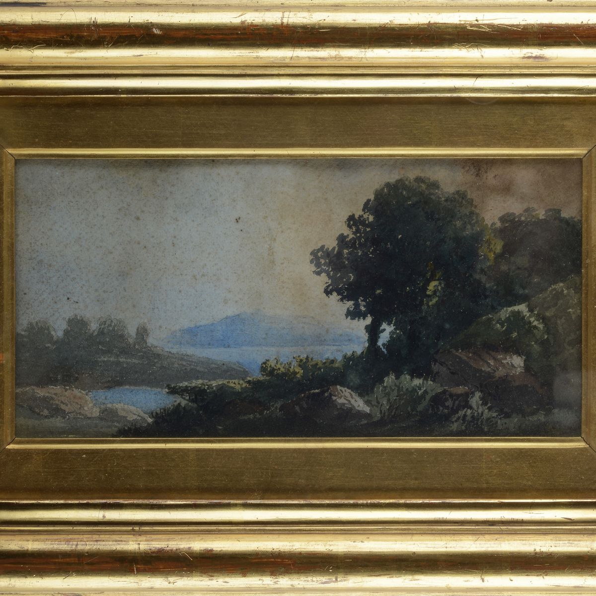 Scuola Francese, XIX Sec. - Paesaggio Lacustre