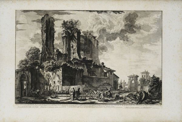 Giovanni Battista Piranesi - Veduta dell'avanzo del castello [...]