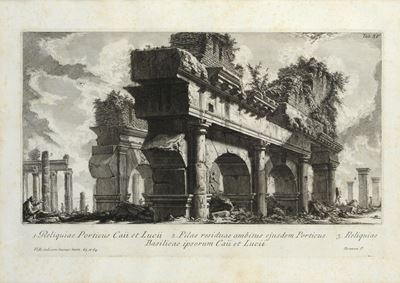 Veduta delle Rovine del Portico di Caio e Lucio a Roma