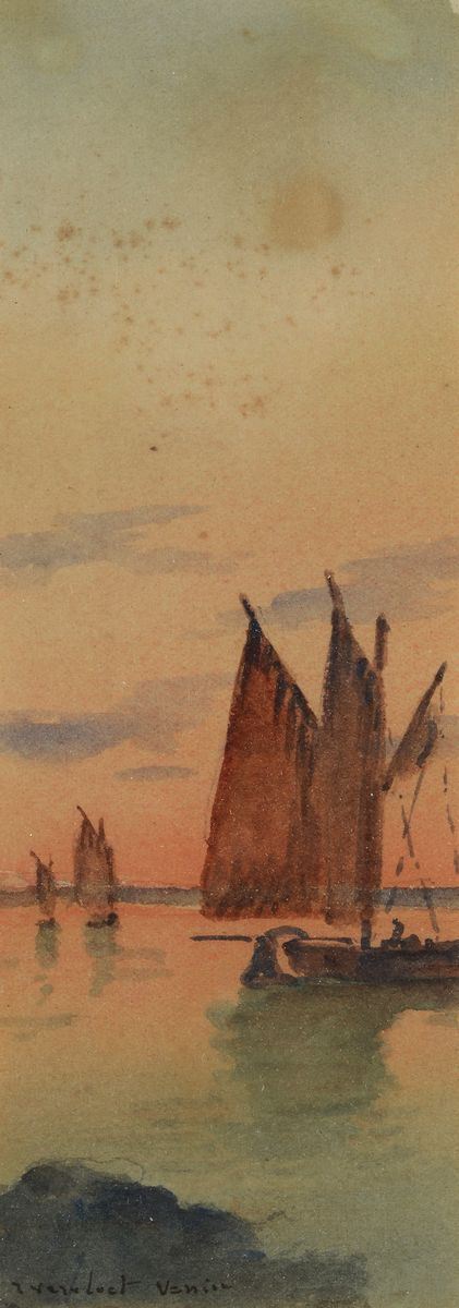 Frans Vervloet - Sunset in the lagoon