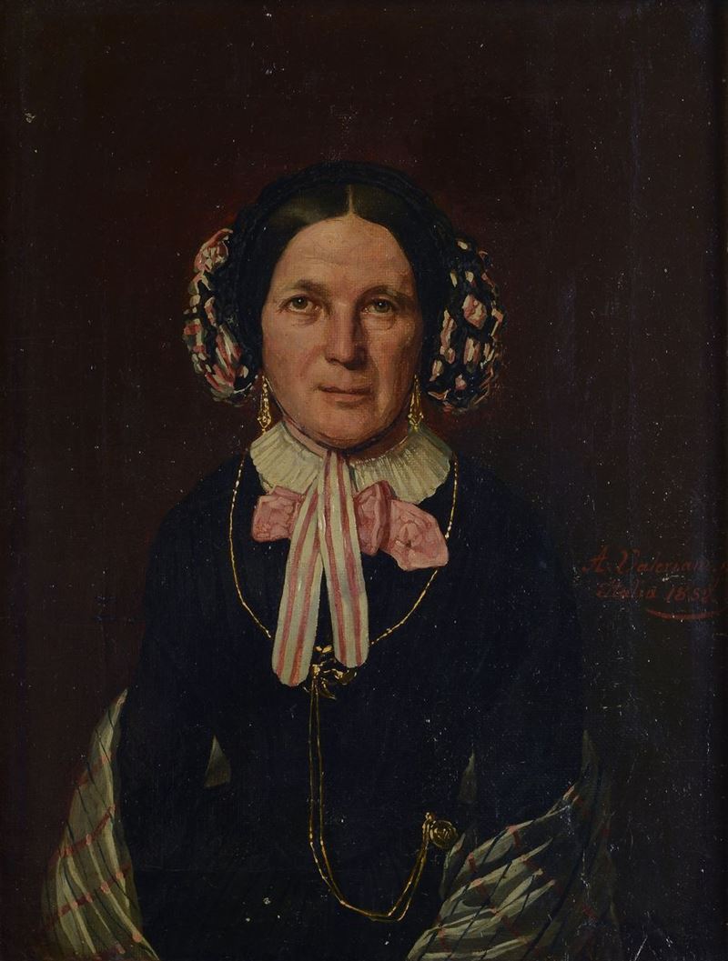 Anonimo, XIX Sec. - Ritratto di Donna