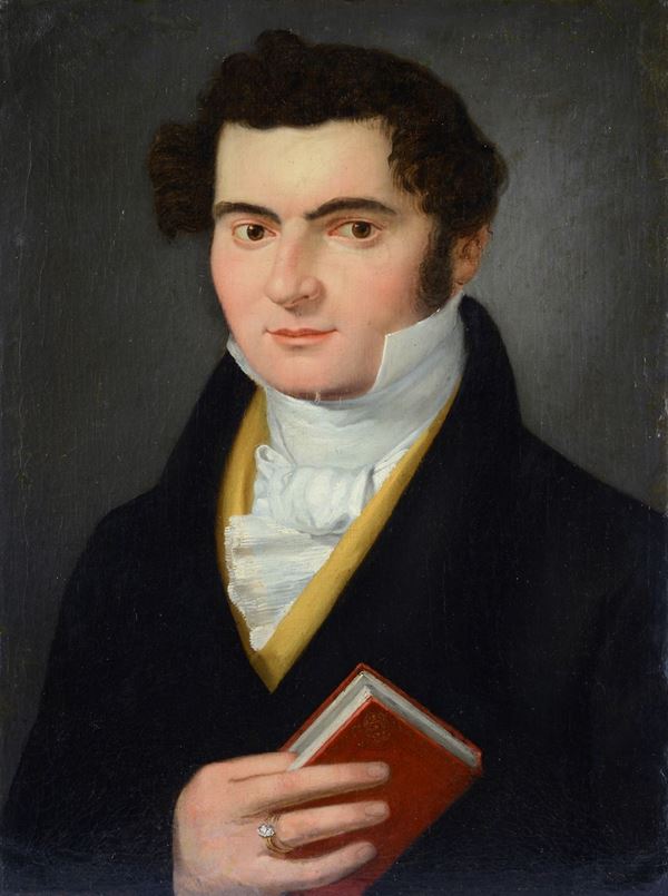 Anonimo, XIX sec. - Male portrait