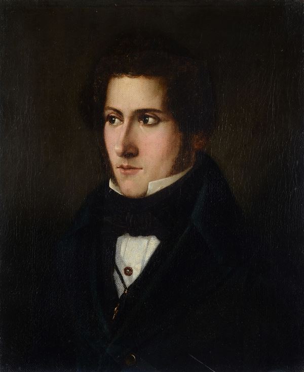 Anonimo, XIX sec. - Male portrait
