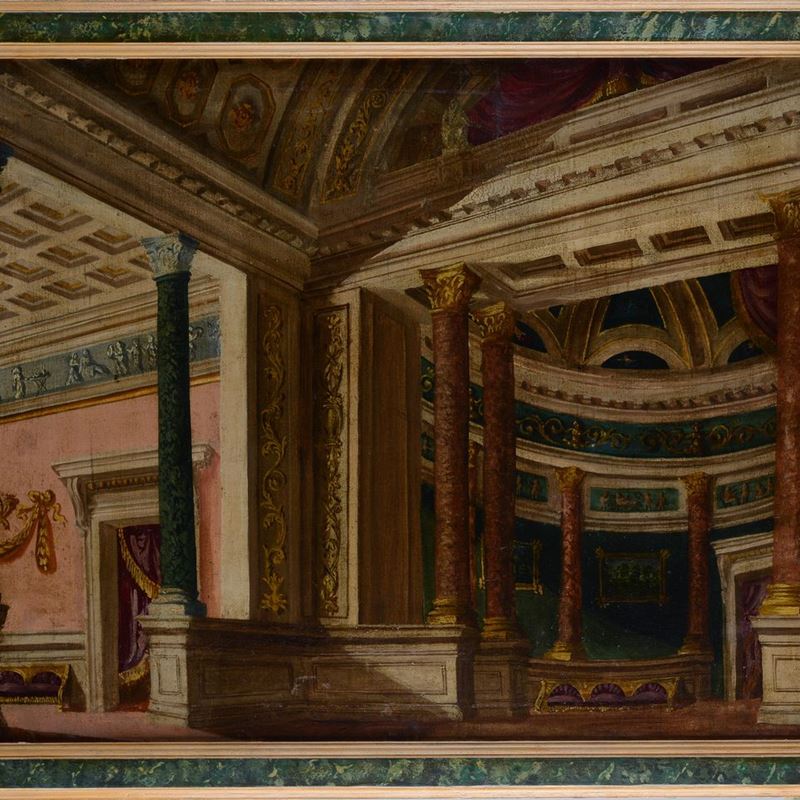Anonimo, XIX Sec. - Interno di Palazzo