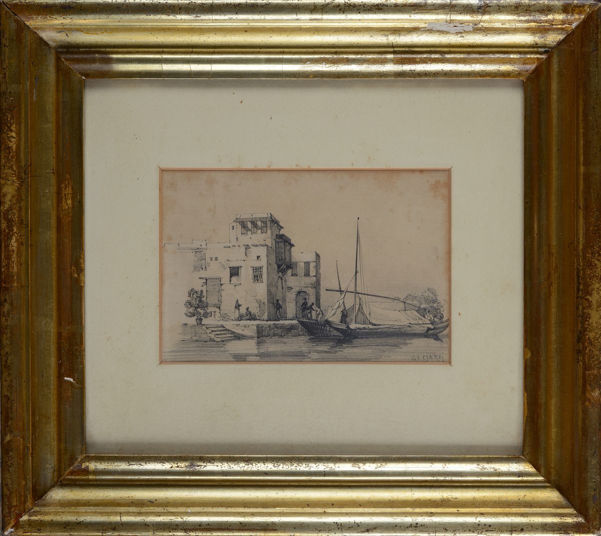 Guglielmo Ciardi - Barche al Molo