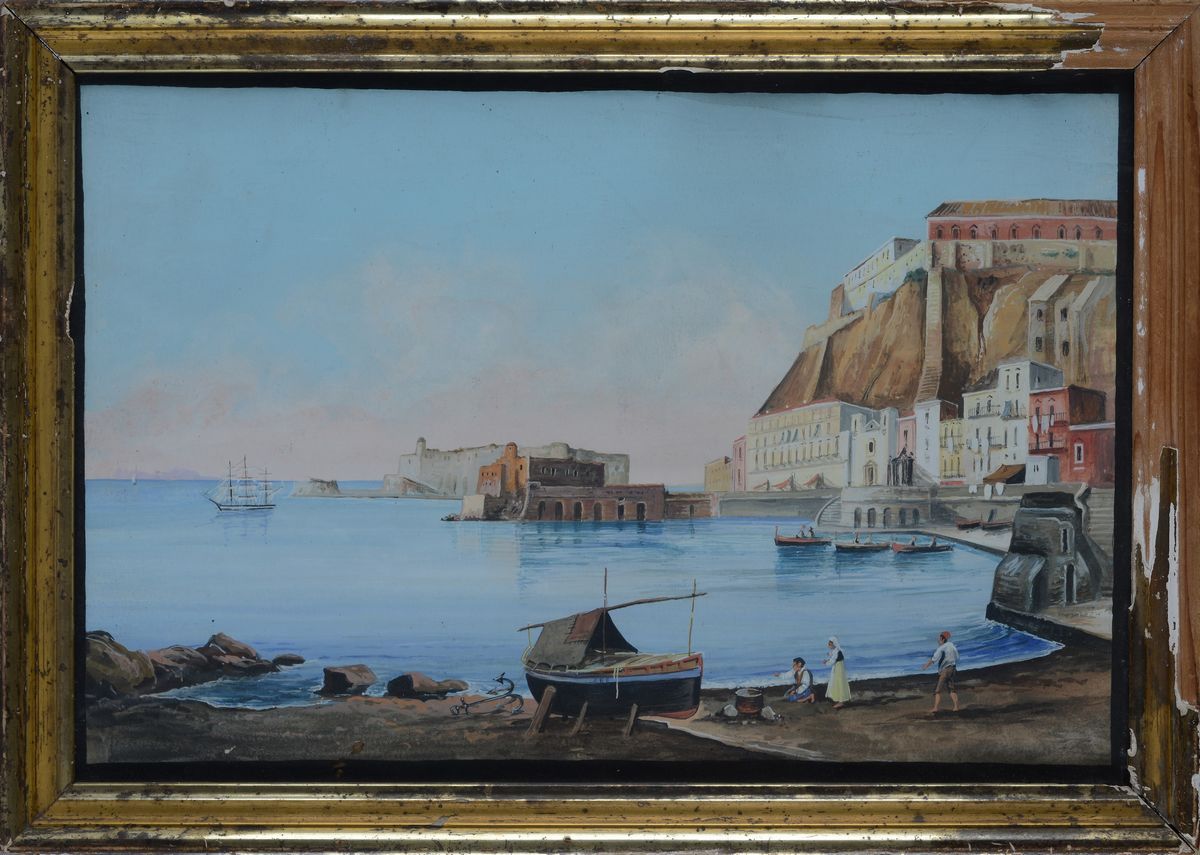 Anonimo, XIX Sec. - Paesaggio Costiero