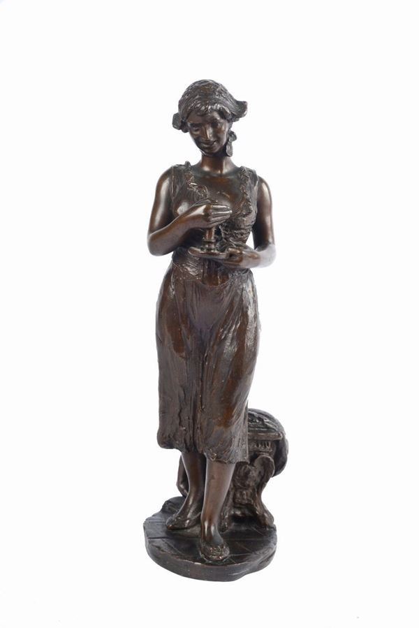 Costantino Barbella - Donna con candela