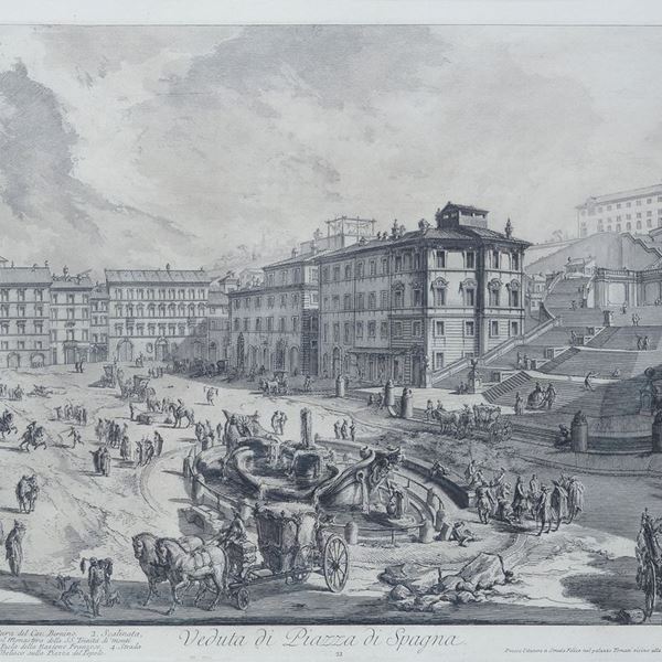 Giovanni Battista Piranesi - Veduta di Piazza di Spagna