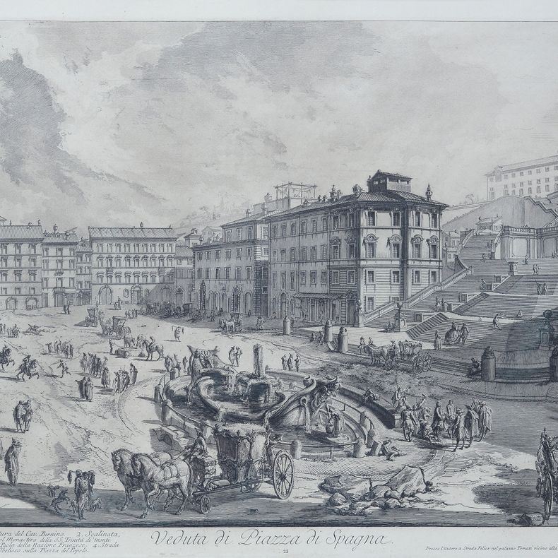 Giovanni Battista Piranesi - Veduta di Piazza di Spagna